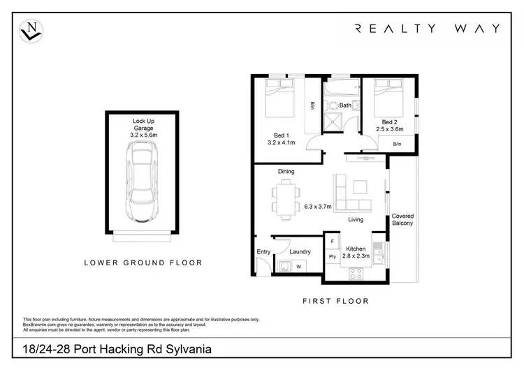 Floorplan of Homely unit listing, 18/24-28 Port Hacking Road, Sylvania NSW 2224