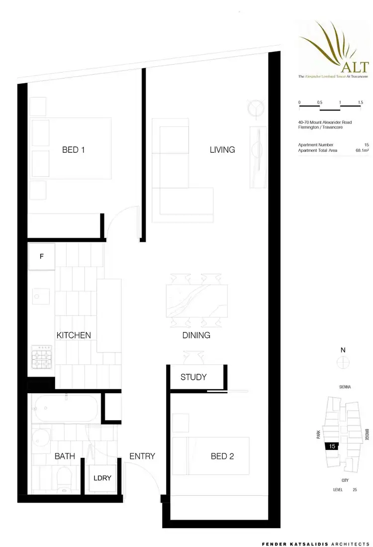 Floorplan of Homely apartment listing, 2515/18 Mt Alexander Road, Travancore VIC 3032
