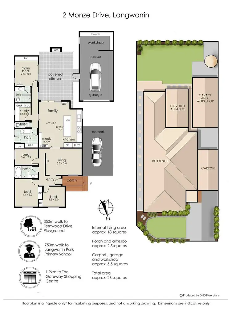 Floorplan of Homely house listing, 2 Monze Drive, Langwarrin VIC 3910