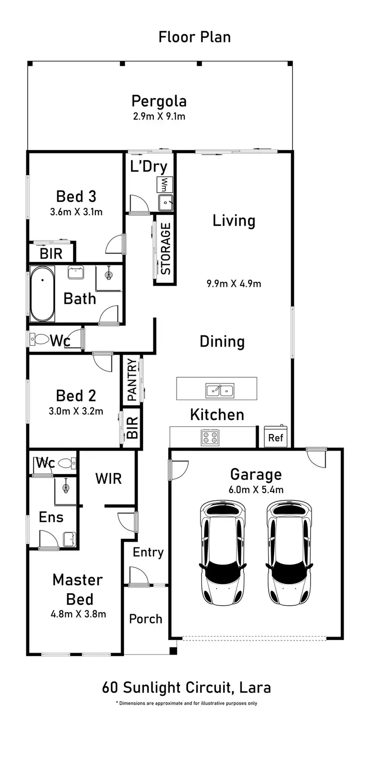 Floorplan of Homely house listing, 60 Sunlight Circuit, Lara VIC 3212