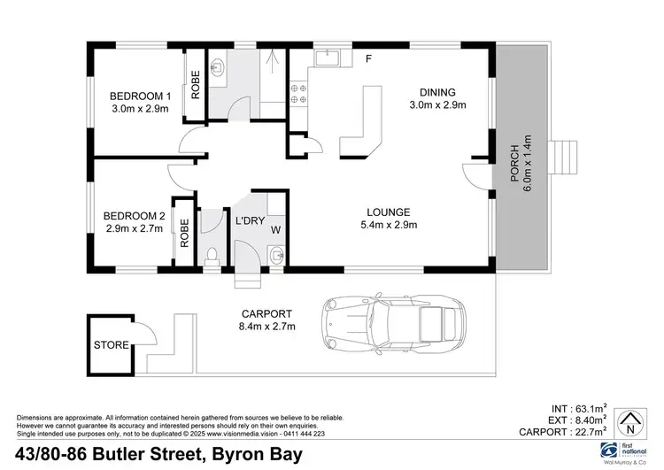 Floorplan of Homely house listing, 43/80-86 Butler Street, Byron Bay NSW 2481