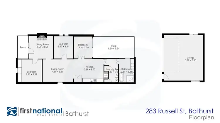 Floorplan of Homely house listing, 283 Russell Street, Bathurst NSW 2795