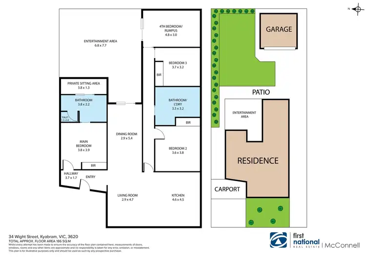 Floorplan of Homely house listing, 34 Wight Street, Kyabram VIC 3620