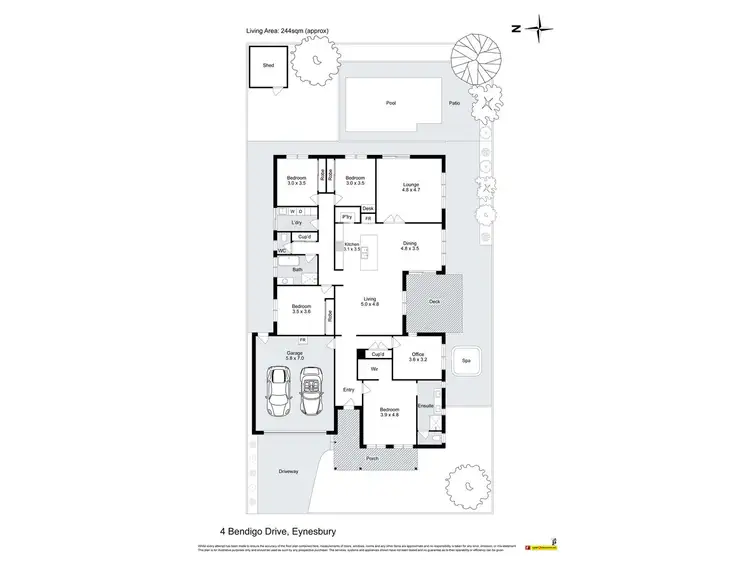 Floorplan of Homely house listing, 4 Bendigo Drive, Eynesbury VIC 3338
