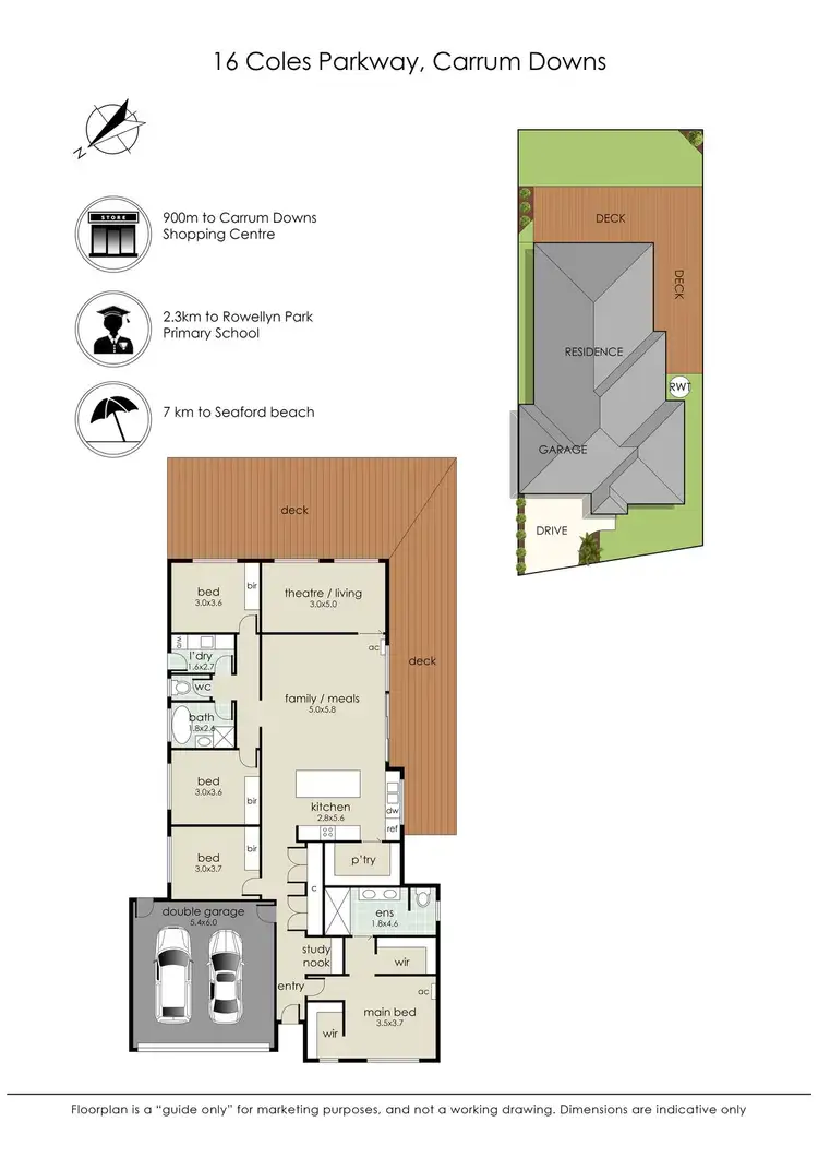 Floorplan of Homely house listing, 16 Coles Parkway, Carrum Downs VIC 3201