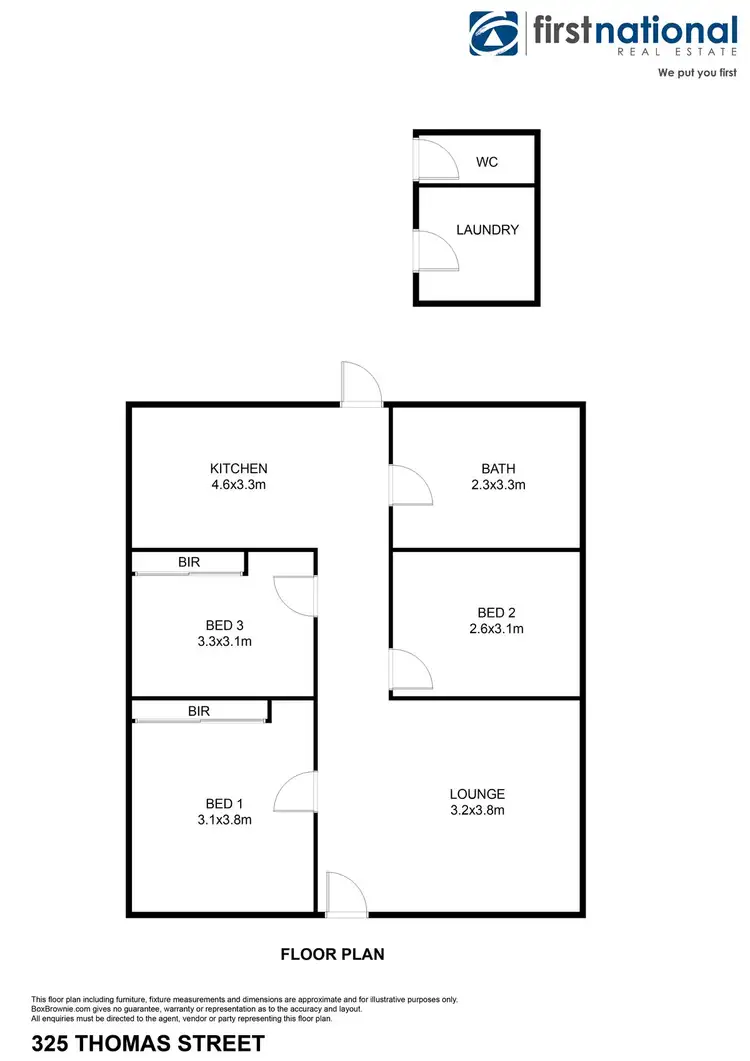 Floorplan of Homely house listing, 325 Thomas Street, Broken Hill NSW 2880