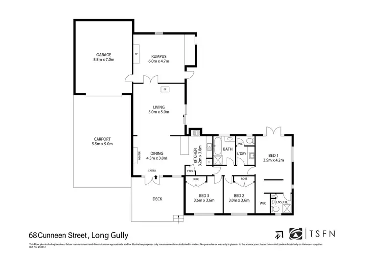 Floorplan of Homely house listing, 68 Cunneen Street, Long Gully VIC 3550