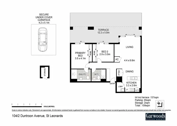 Floorplan of Homely apartment listing, 104/2 Duntroon Avenue, St Leonards NSW 2065