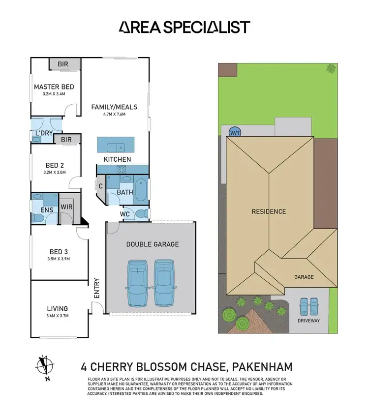 Floorplan of Homely house listing, 4 Cherry Blossom Chase, Pakenham VIC 3810