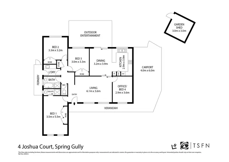 Floorplan of Homely house listing, 4 JOSHUA COURT, Spring Gully VIC 3550