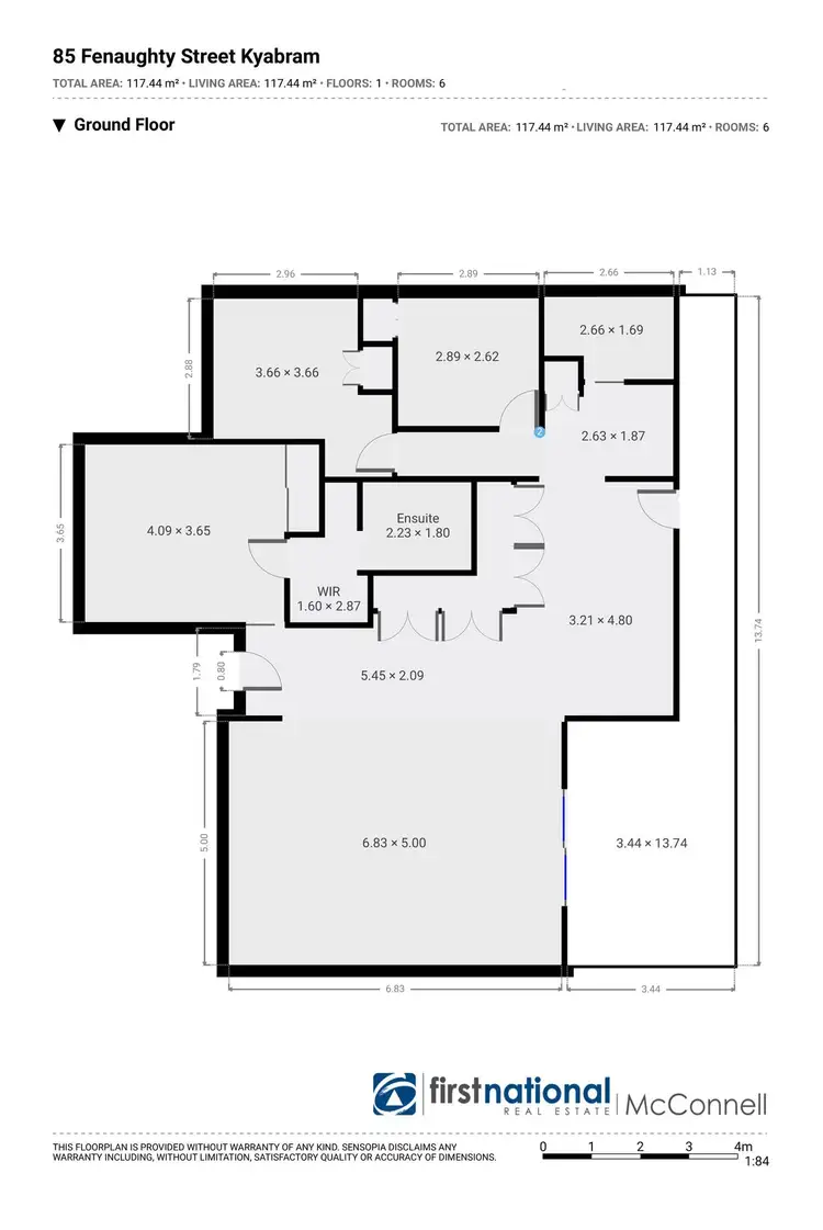 Floorplan of Homely house listing, 85 Fenaughty Street, Kyabram VIC 3620