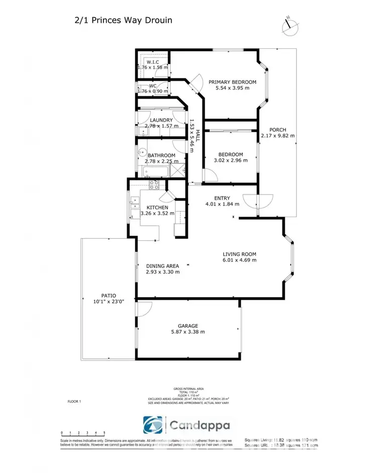 Floorplan of Homely unit listing, 2/1 Princes Way, Drouin VIC 3818