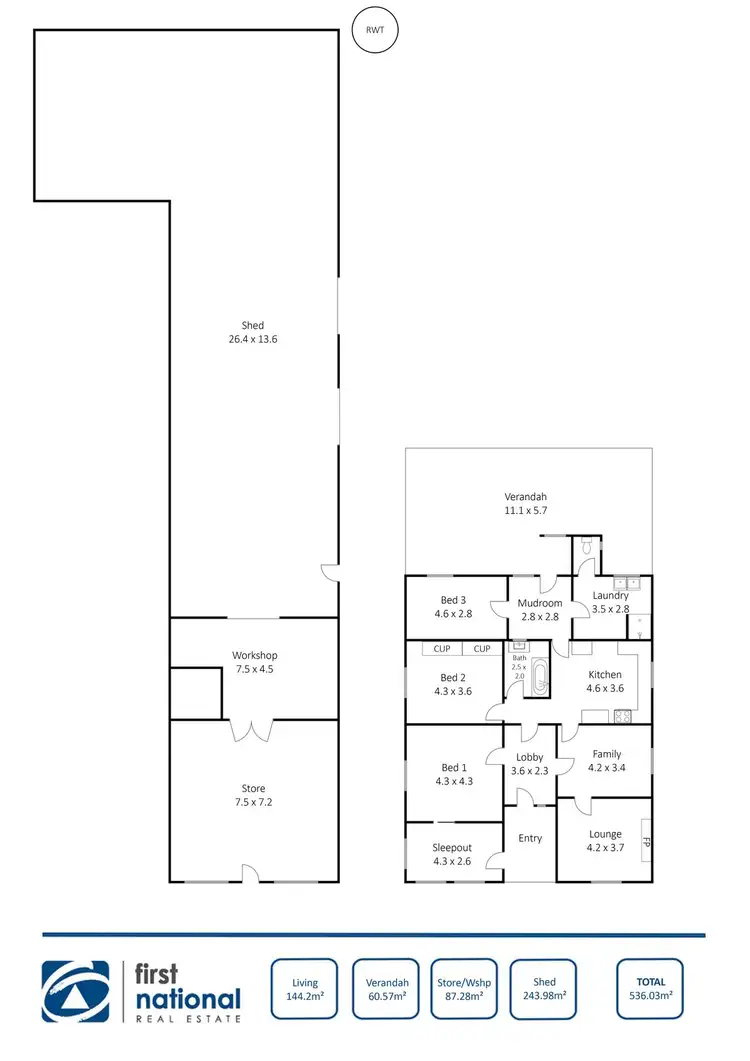 Floorplan of Homely house listing, 42-44 Elizabeth Street, Maitland SA 5573