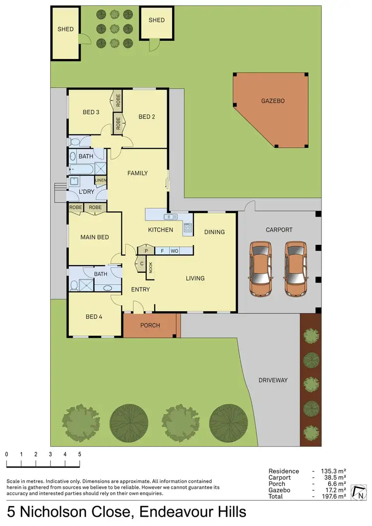 Floorplan of Homely house listing, 5 Nicholson Close, Endeavour Hills VIC 3802