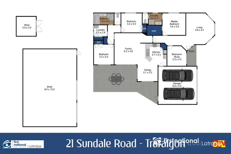Floorplan of Homely house listing, 21 Sundale Road, Traralgon VIC 3844