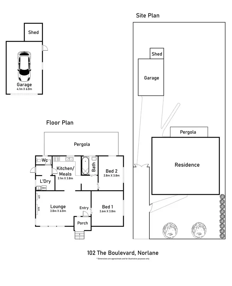 Floorplan of Homely house listing, 102 The Boulevard, Norlane VIC 3214