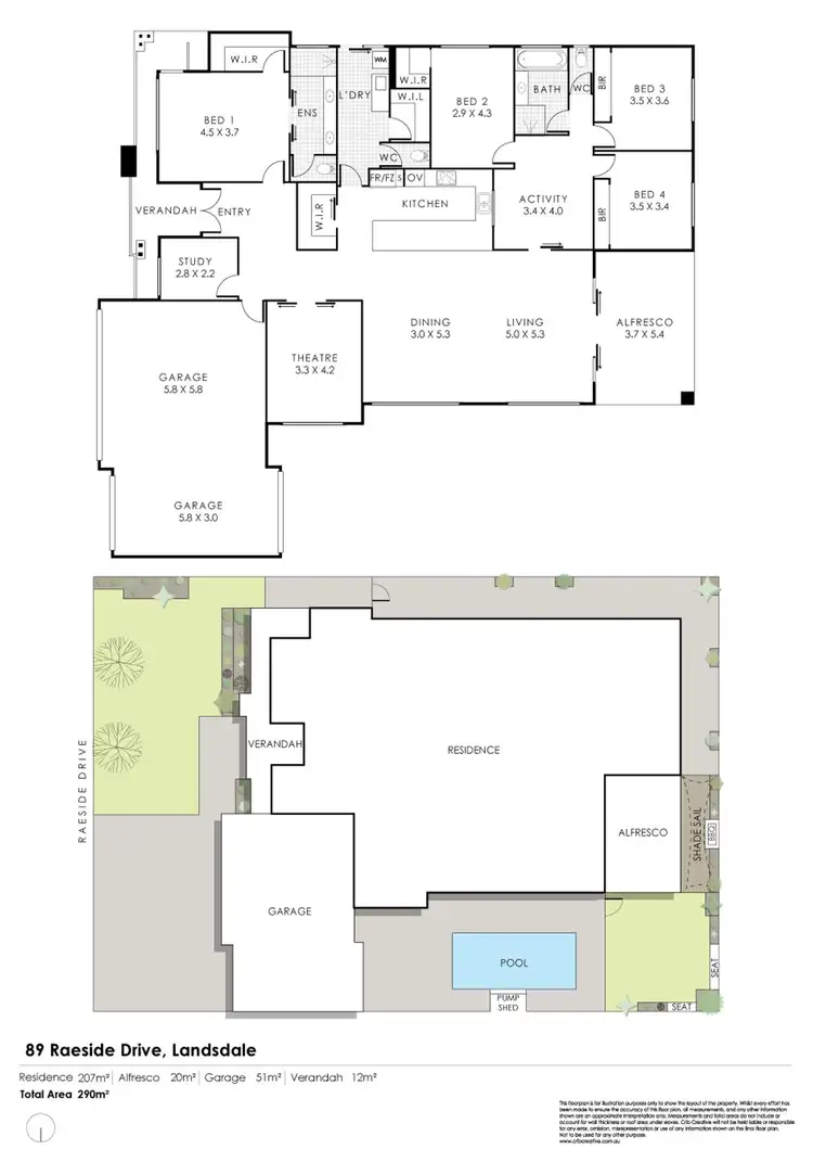 Floorplan of Homely house listing, 89 RAESIDE DRIVE, Landsdale WA 6065