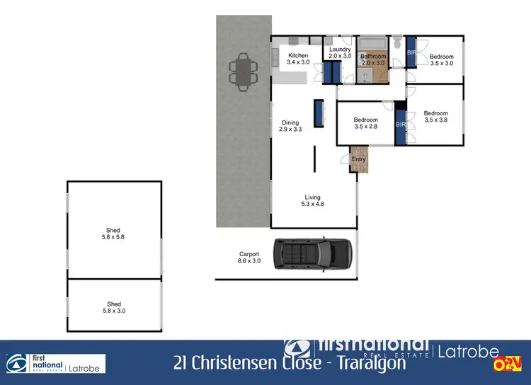 Floorplan of Homely house listing, 21 Christensen Close, Traralgon VIC 3844