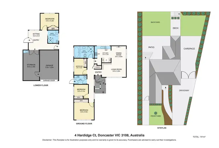 Floorplan of Homely house listing, 4 Hardidge Court, Doncaster VIC 3108