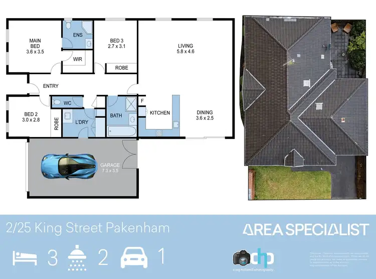 Floorplan of Homely unit listing, 2/25 King Street, Pakenham VIC 3810