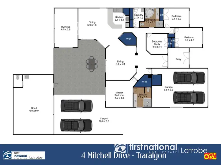 Floorplan of Homely house listing, 4 Mitchell Drive, Traralgon VIC 3844