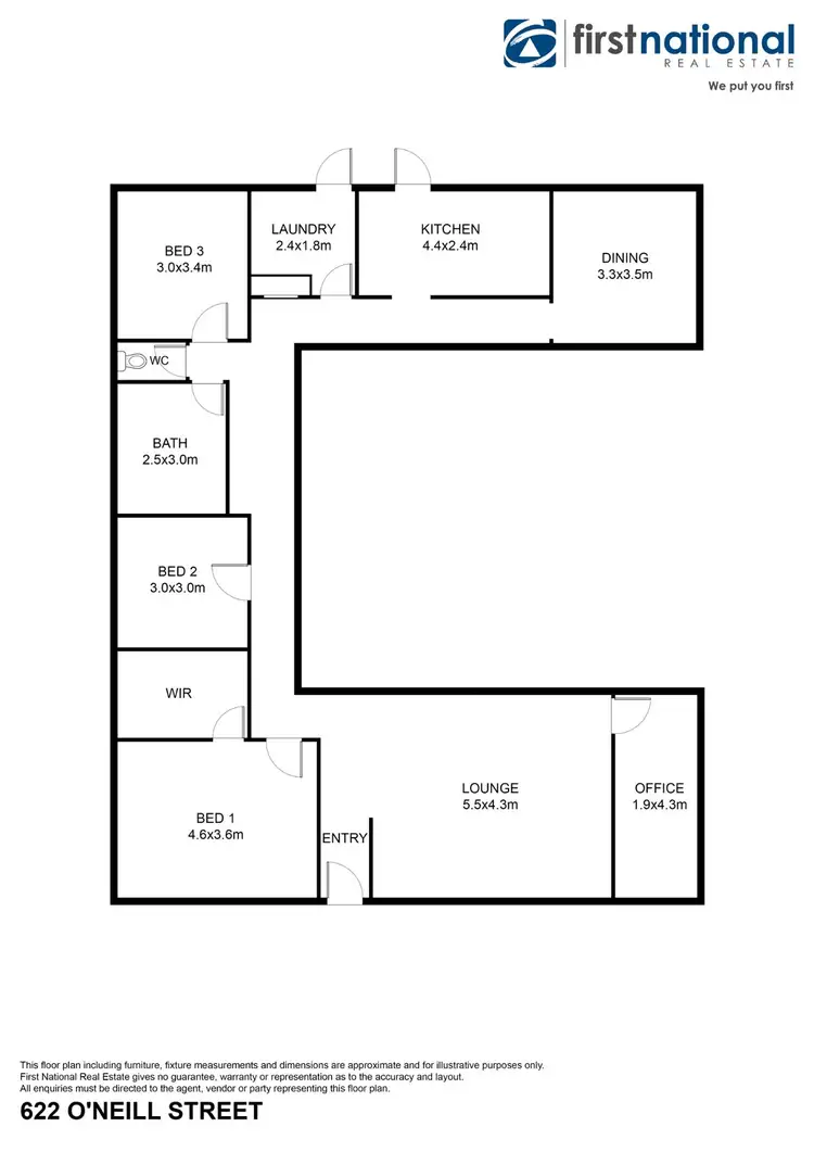 Floorplan of Homely house listing, 622 O'Neill Street, Broken Hill NSW 2880