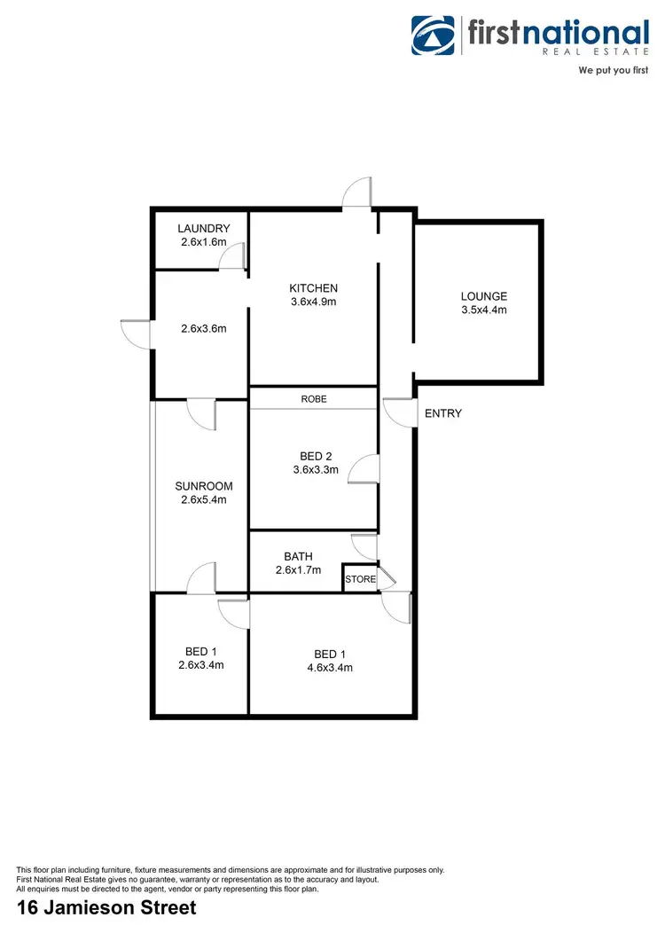 Floorplan of Homely house listing, 16 Jamieson Street, Broken Hill NSW 2880