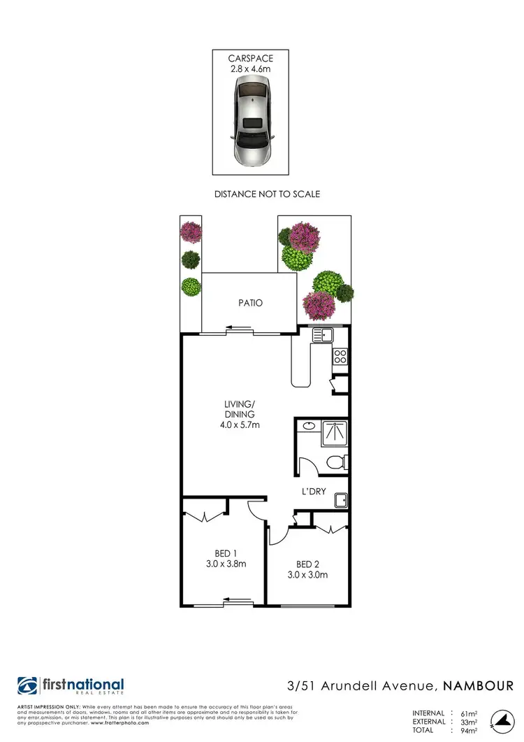 Floorplan of Homely unit listing, 3/51 Arundell Ave, Nambour QLD 4560