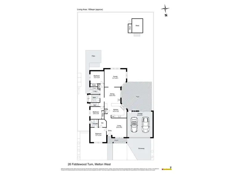 Floorplan of Homely house listing, 26 Fiddlewood Turn, Harkness VIC 3337