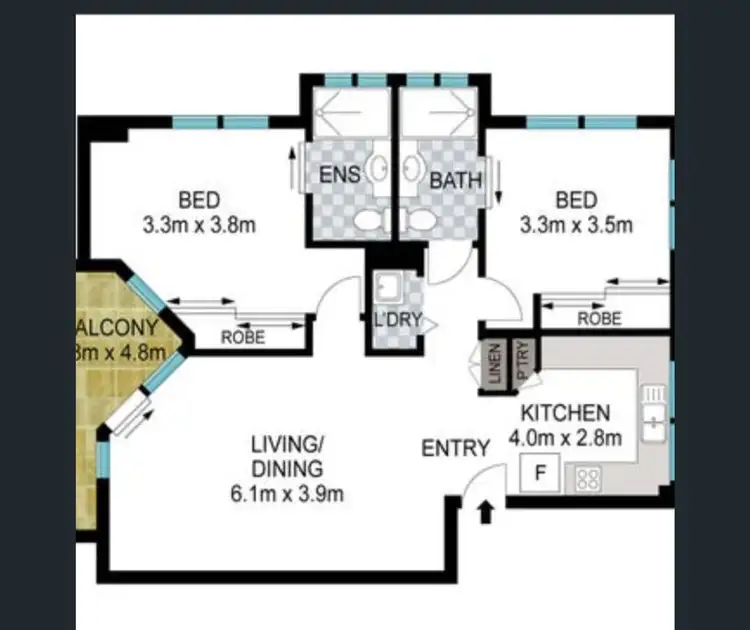 Floorplan of Homely unit listing, 15/85-87 Martyn Street, Parramatta Park QLD 4870