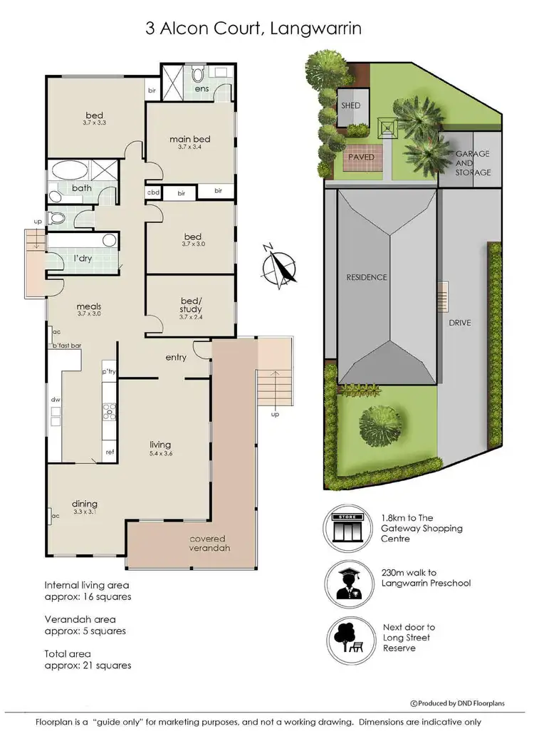 Floorplan of Homely house listing, 3 Alcon Court, Langwarrin VIC 3910
