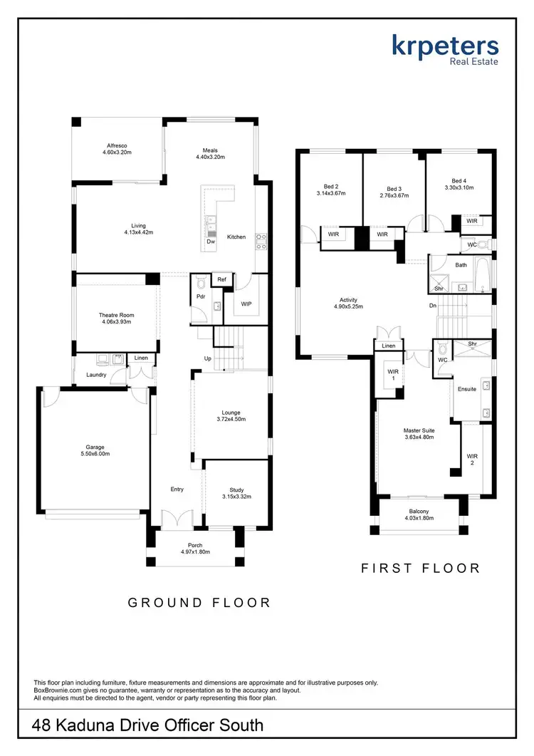 Floorplan of Homely house listing, 48 KADUNA DRIVE, Officer South VIC 3809