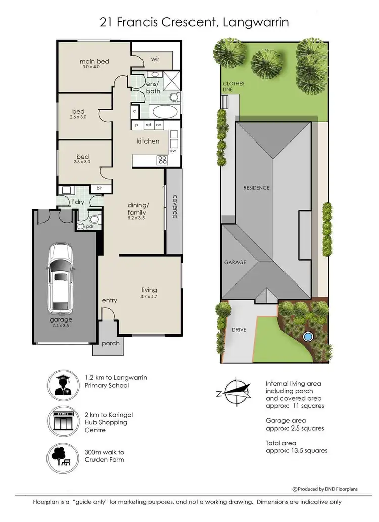 Floorplan of Homely house listing, 21 Francis Crescent, Langwarrin VIC 3910