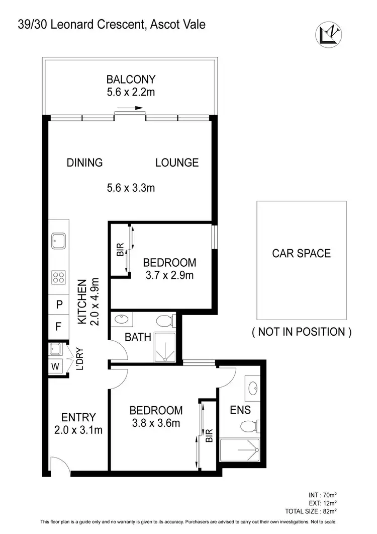 Floorplan of Homely apartment listing, 39/30 Leonard Crescent, Ascot Vale VIC 3032