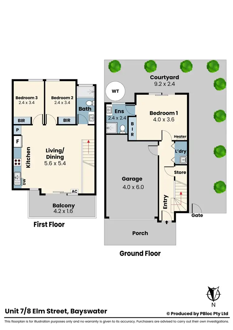 Floorplan of Homely townhouse listing, 7/8 Elm St, Bayswater VIC 3153