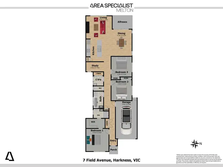 Floorplan of Homely house listing, 7 Field Avenue, Harkness VIC 3337