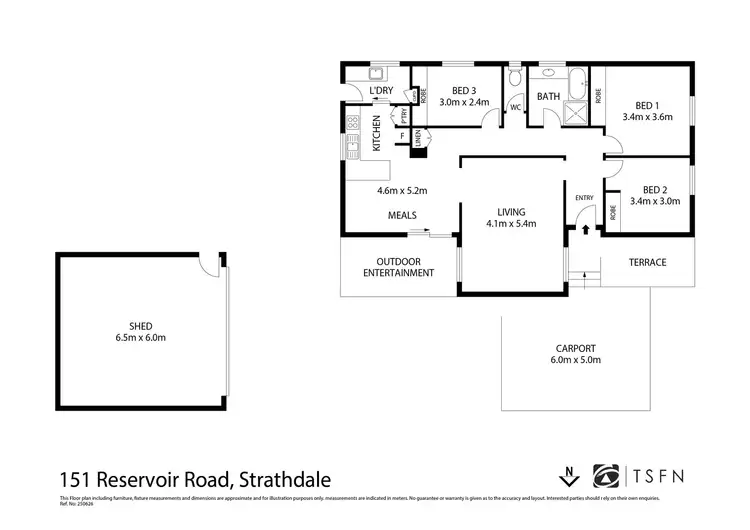 Floorplan of Homely house listing, 151 Reservoir Road, Strathdale VIC 3550