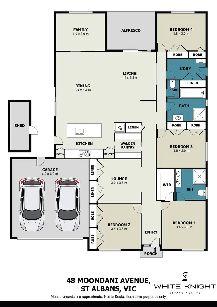 Floorplan of Homely house listing, 48 Moondani Avenue, St Albans VIC 3021