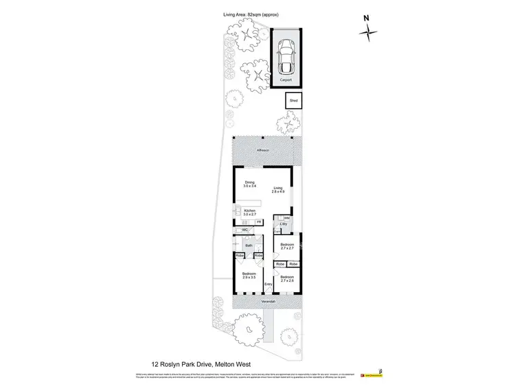 Floorplan of Homely house listing, 12 ROSLYN PARK DRIVE, Harkness VIC 3337