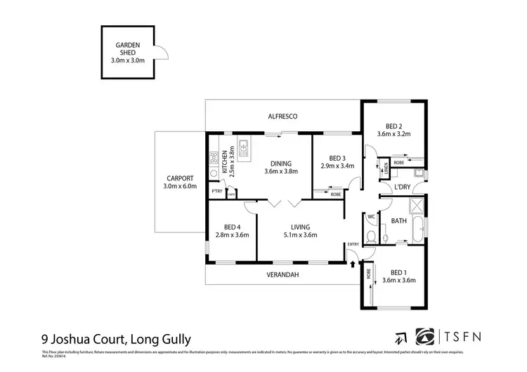 Floorplan of Homely house listing, 9 Joshua Court, Spring Gully VIC 3550