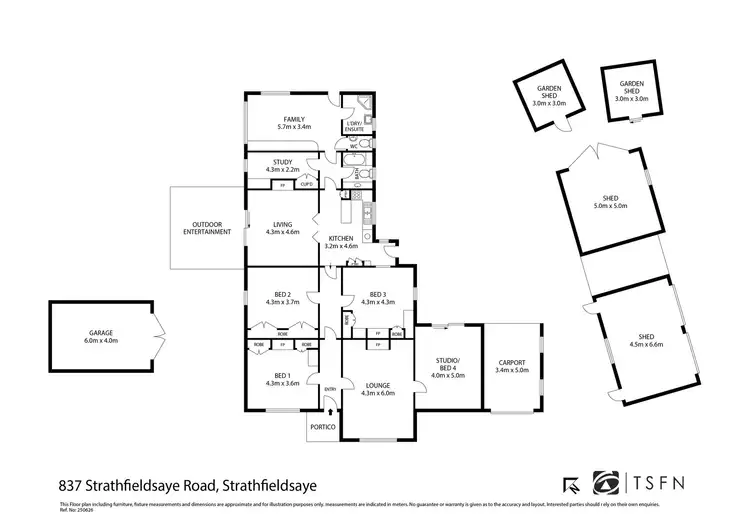 Floorplan of Homely house listing, 837 Strathfieldsaye Road, Strathfieldsaye VIC 3551