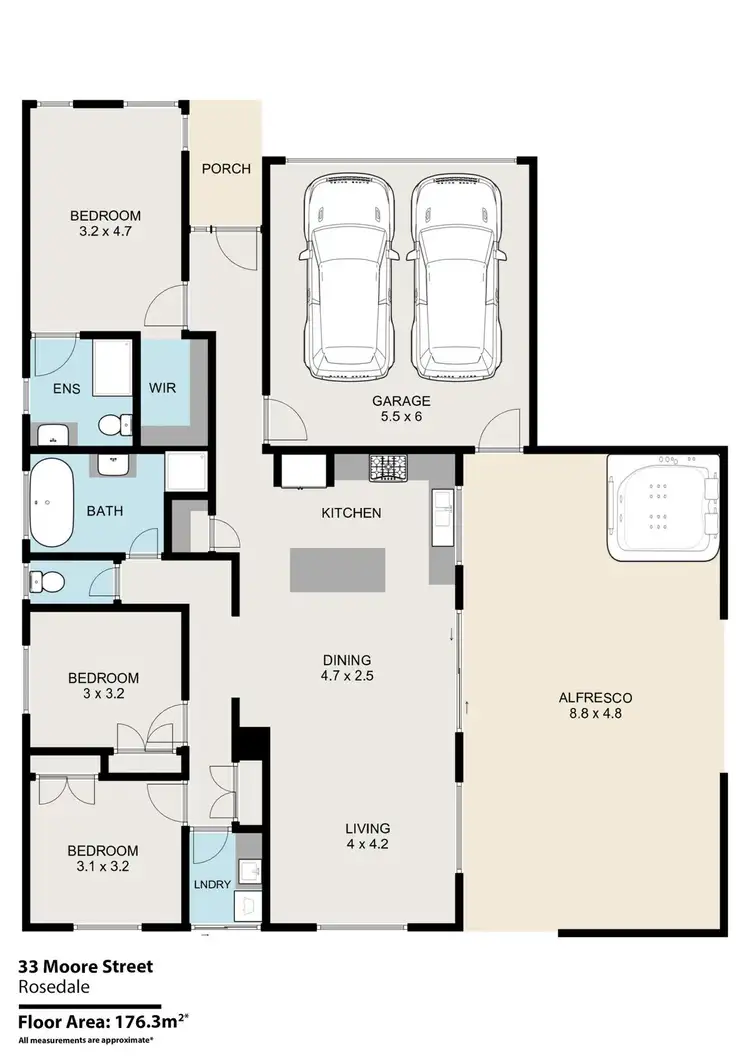 Floorplan of Homely house listing, 33 Moore Street, Rosedale VIC 3847