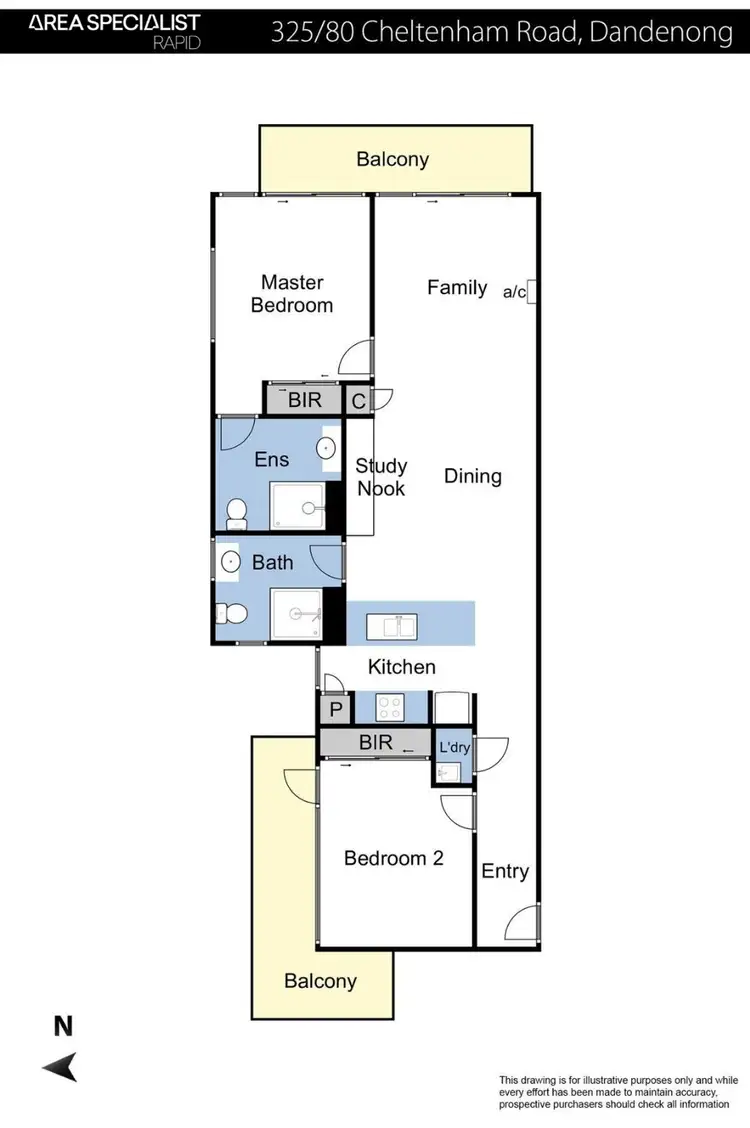 Floorplan of Homely unit listing, 325/80 Cheltenham Road, Dandenong VIC 3175