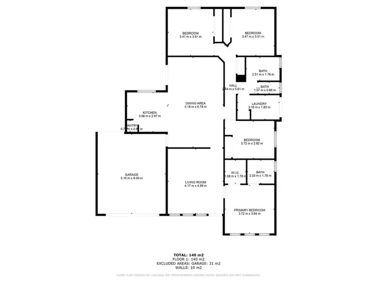 Floorplan of Homely house listing, 16 Thornley Street, Horsham VIC 3400
