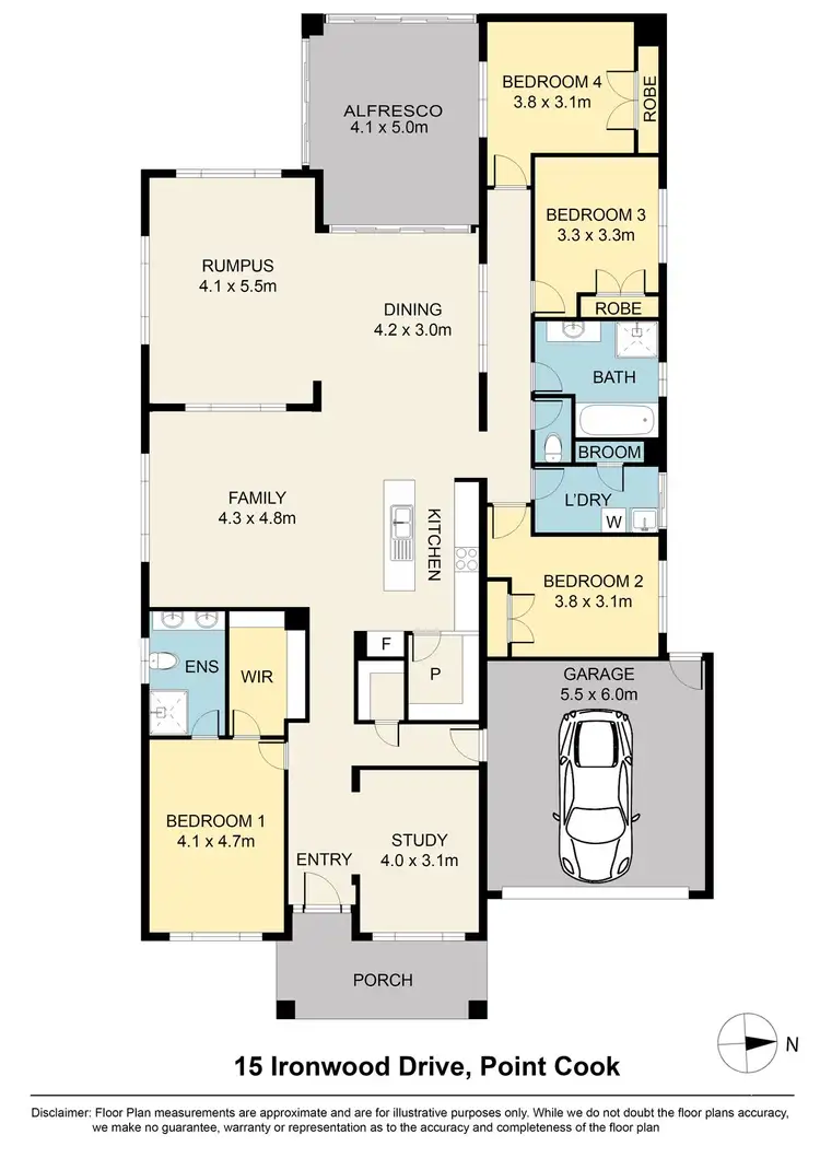 Floorplan of Homely house listing, 15 Ironwood Drive, Point Cook VIC 3030