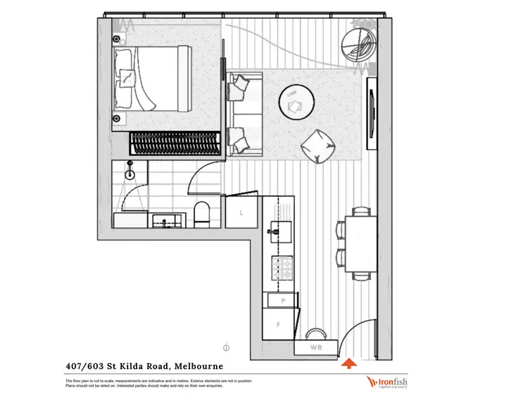 Floorplan of Homely apartment listing, 407/603 St Kilda Road, Melbourne VIC 3004