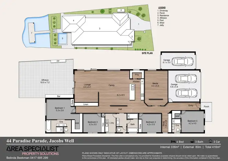 Floorplan of Homely house listing, 44 Paradise Parade, Jacobs Well QLD 4208