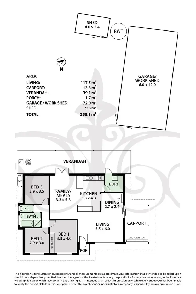 Floorplan of Homely house listing, 7 Giles Thorpe Crescent, Mount Pleasant SA 5235