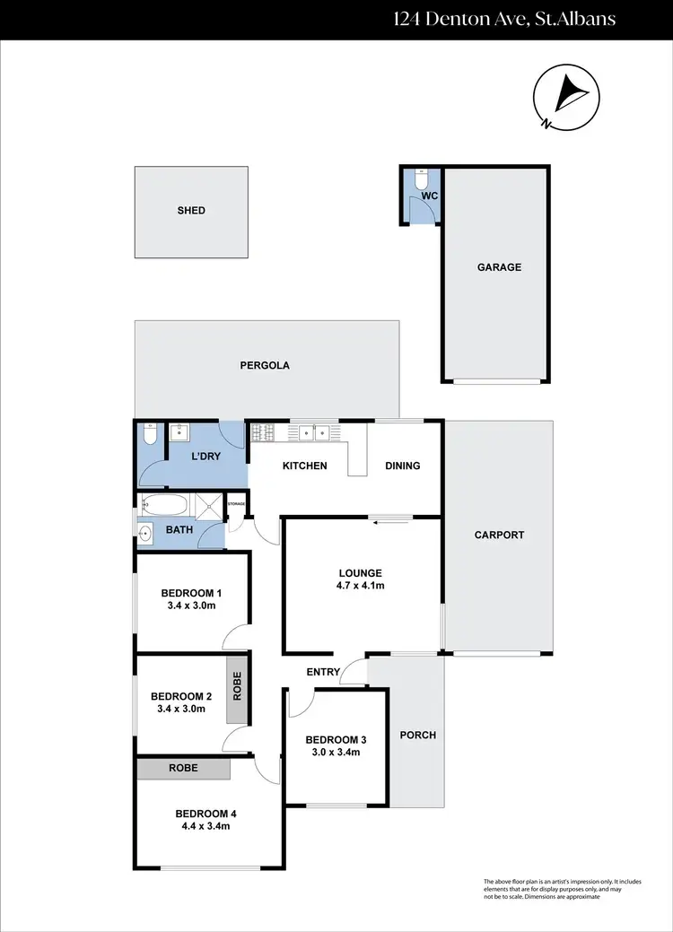 Floorplan of Homely house listing, 124 Denton Avenue, St Albans VIC 3021