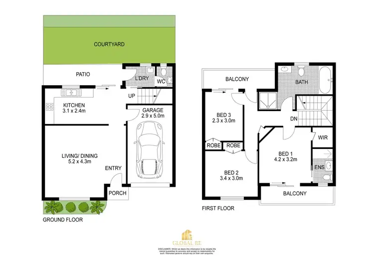 Floorplan of Homely townhouse listing, 4/137-139 John Street, Cabramatta NSW 2166
